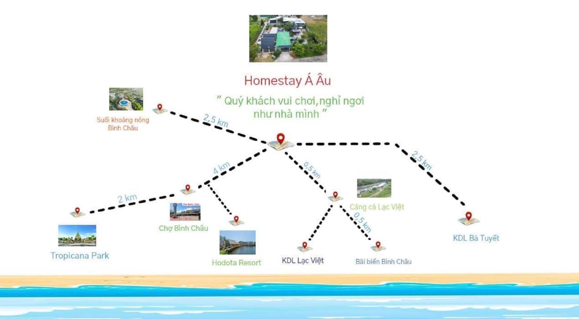 Homestay A Au Family Bình Châu Exterior foto
